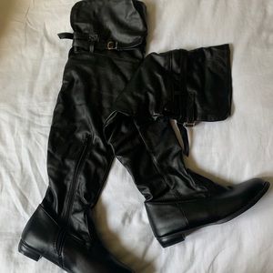 Black over the knee boots